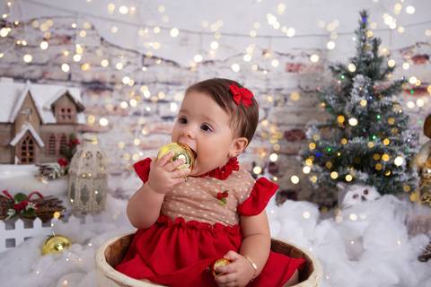 natal christmas baby bebe azul dourado vermelho infantil papai noel santa claus child children criança 1 ano '