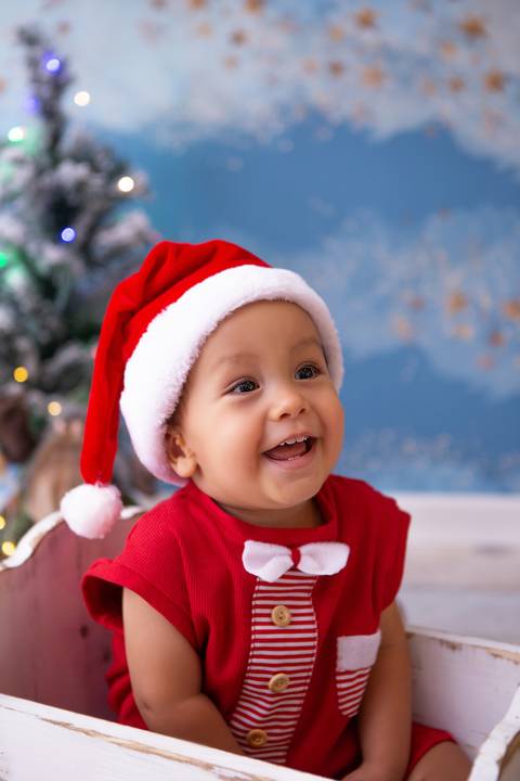 ensaio de natal christmans baby bebe letícia franco fotografia lua nova art e foto close sorriso brasília brasilia df'