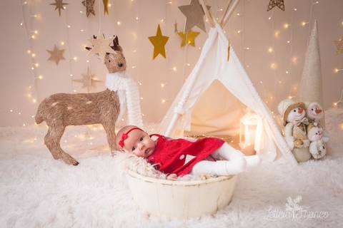 estrelas bebê touca de papai noel 2019 brasilia df registrado pela fotógrafa letícia franco branco familia maria carolina'