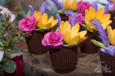 copinho de chocolate copo jardim flores jardim com ursinhas 1 ano'