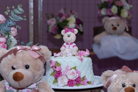 bolo de ursinha jardim com ursinhas festa de 1 ano'
