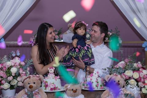 parabéns 1 ano jardim com ursinhas'