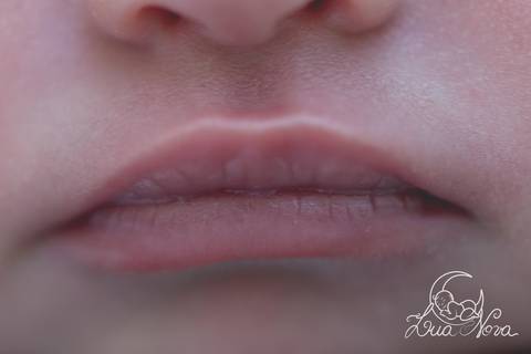 detalhe da boca ensaio newborn em brasilia recem nascido'