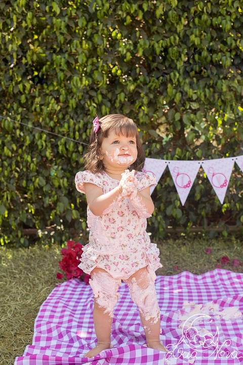 baby bebe 1 ano andando smash the cake'