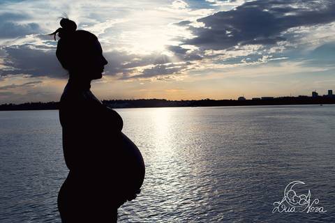 silhueta ensaio gestante ermida dom bosco'