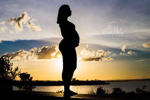 por do sol e silhueta ensaio gestante ermida dom bosco brasilia'