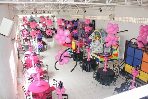 vista geral de cima festa monster high festa infantil brasilia trakinagem'