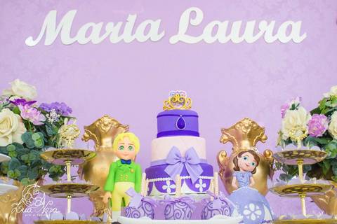 mesa do bolo da princesa sofia festa infantil brasilia'