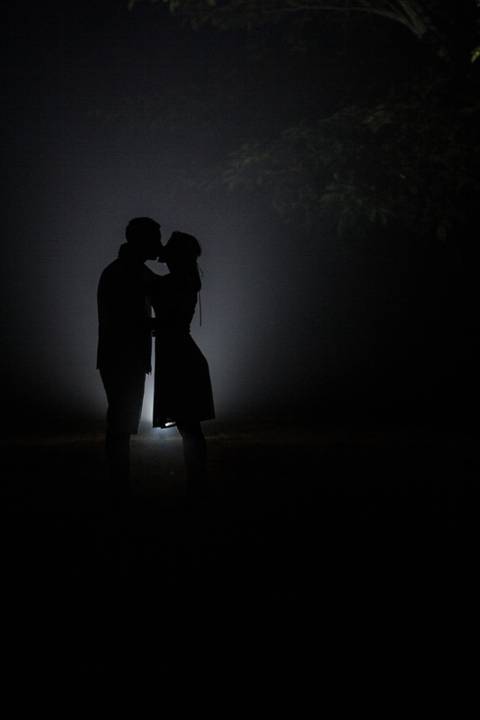 Silhueta de casal'