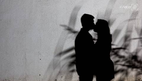 Sombra de casal apaixonado'