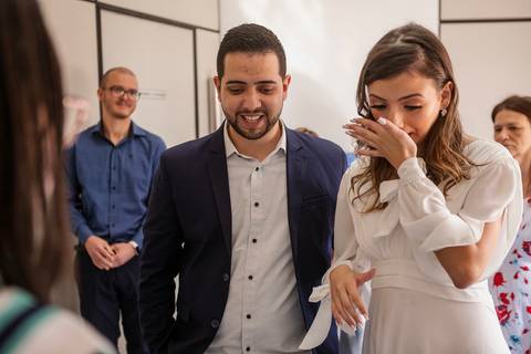 Inspirações e criatividade de fotos de casamento no civil com familiares na cidade de Barueri - São Paulo'