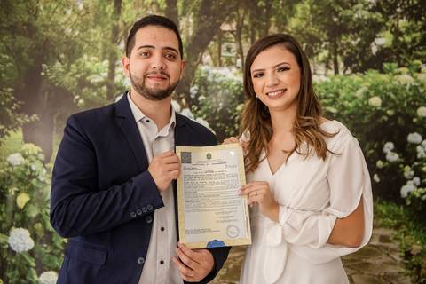 Inspirações e criatividade de fotos de casamento no civil com familiares na cidade de Barueri - São Paulo'