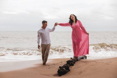 As melhores ideias e inspirações criativas de fotos para ensaio pré wedding na Praia do Éden - SP'