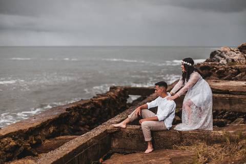 As melhores ideias e inspirações criativas de fotos para ensaio pré wedding na Praia do Éden - SP'