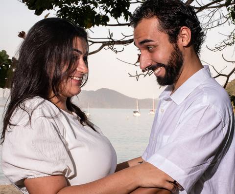 As melhores ideias e inspirações criativas de fotos para ensaio pré wedding na praia vermelha, Ubatuba - SP'