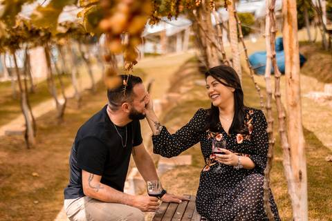 As melhores ideias e inspirações criativas de fotos para ensaio pré wedding na Vinícola Don Pato - Antiquário - Maria Fumaça - São Roque '