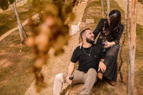 As melhores ideias e inspirações criativas de fotos para ensaio pré wedding na Vinícola Don Pato - Antiquário - Maria Fumaça - São Roque '