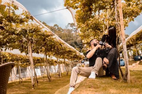 As melhores ideias e inspirações criativas de fotos para ensaio pré wedding na Vinícola Don Pato - Antiquário - Maria Fumaça - São Roque '