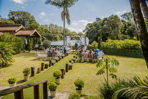 As melhores ideias e inspirações criativas de fotos de casamento da cerimônia na Chácara Vereda - Riacho Grande'