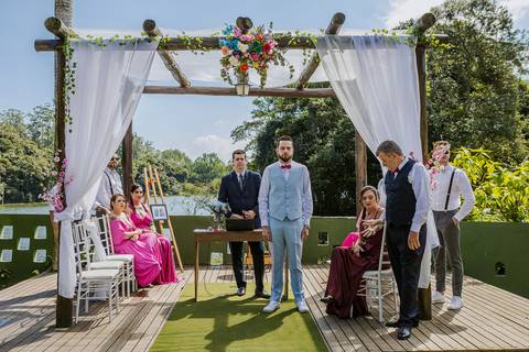 As melhores ideias e inspirações criativas de fotos de casamento da cerimônia na Chácara Vereda - Riacho Grande'
