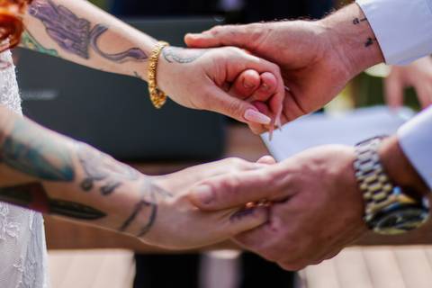 As melhores ideias e inspirações criativas de fotos de casamento da cerimônia na Chácara Vereda - Riacho Grande'