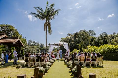 As melhores ideias e inspirações criativas de fotos de casamento da cerimônia na Chácara Vereda - Riacho Grande'