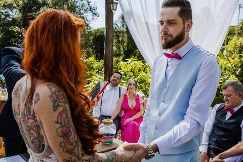 As melhores ideias e inspirações criativas de fotos de casamento da cerimônia na Chácara Vereda - Riacho Grande'