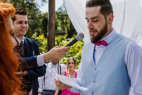 As melhores ideias e inspirações criativas de fotos de casamento da cerimônia na Chácara Vereda - Riacho Grande'