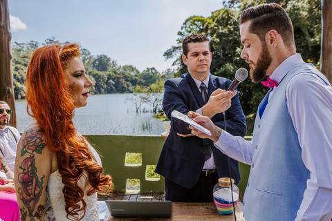 As melhores ideias e inspirações criativas de fotos de casamento da cerimônia na Chácara Vereda - Riacho Grande'