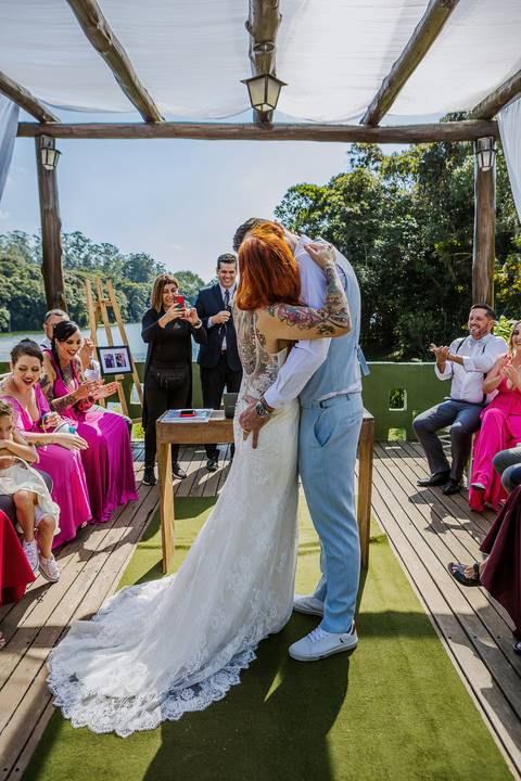 As melhores ideias e inspirações criativas de fotos de casamento da cerimônia na Chácara Vereda - Riacho Grande'