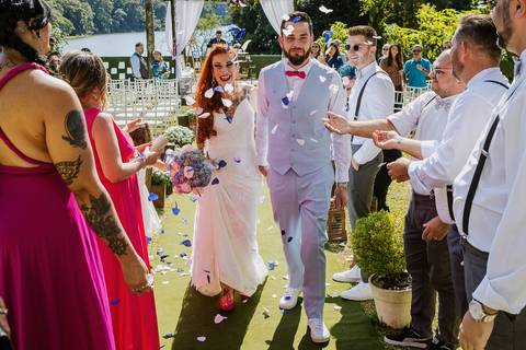 As melhores ideias e inspirações criativas de fotos de casamento da cerimônia na Chácara Vereda - Riacho Grande'