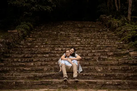 As melhores ideias e inspirações criativas de fotos para ensaio pré wedding no parque Jardim Botânico'