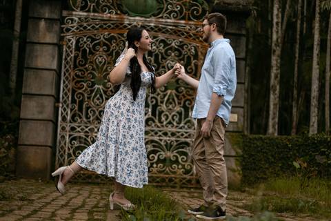 As melhores ideias e inspirações criativas de fotos para ensaio pré wedding no parque Jardim Botânico'