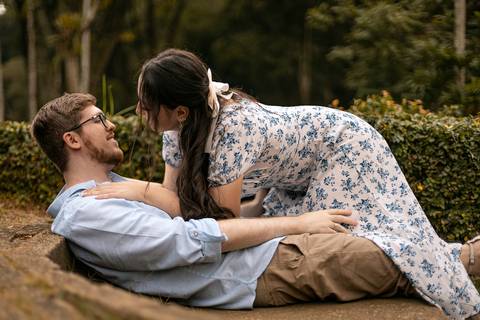 As melhores ideias e inspirações criativas de fotos para ensaio pré wedding no parque Jardim Botânico'