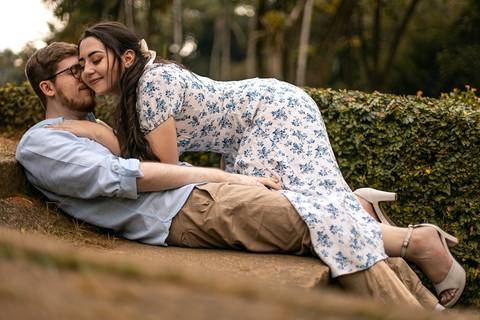 As melhores ideias e inspirações criativas de fotos para ensaio pré wedding no parque Jardim Botânico'
