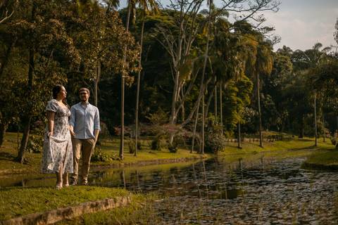 As melhores ideias e inspirações criativas de fotos para ensaio pré wedding no parque Jardim Botânico'