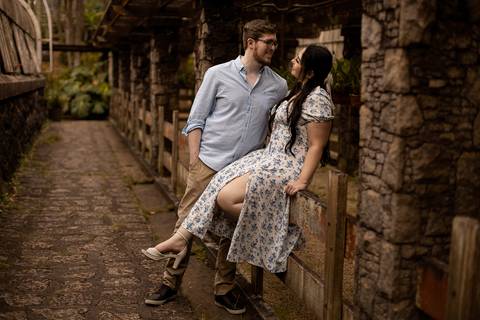 As melhores ideias e inspirações criativas de fotos para ensaio pré wedding no parque Jardim Botânico'