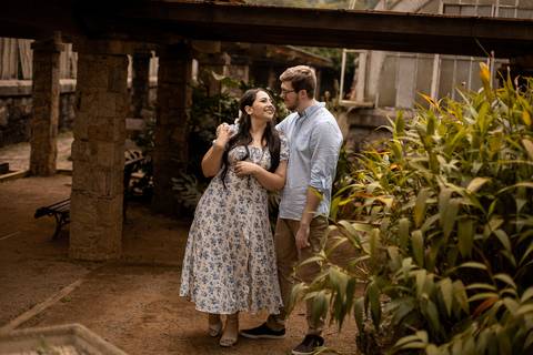 As melhores ideias e inspirações criativas de fotos para ensaio pré wedding no parque Jardim Botânico'