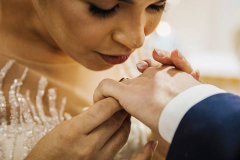 As melhores ideias e inspirações criativas de fotos de casamento na cerimônia na Igreja matriz Nossa Senhora das Graças'