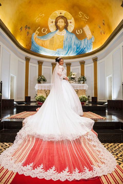 As melhores ideias e inspirações criativas de fotos de casamento na cerimônia na igreja Paróquia Santo Antônio'
