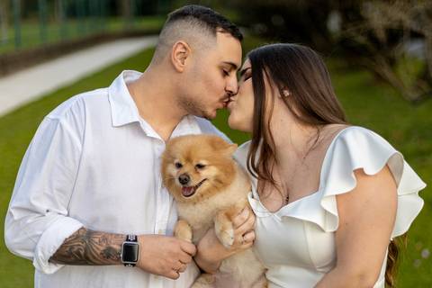 As melhores ideias e inspirações criativas de fotos para ensaio pré wedding com o pet no parque Jardim Botânico - SP'