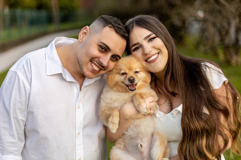 As melhores ideias e inspirações criativas de fotos para ensaio pré wedding com o pet no parque Jardim Botânico - SP'