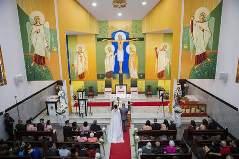 As melhores ideias e inspirações criativas de fotos de casamento da cerimônia na Paróquia Santa Gema Galgani  '