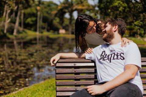 As melhores ideias e inspirações criativas de fotos para ensaio pré wedding romântico no parque Jardim Botânico  '