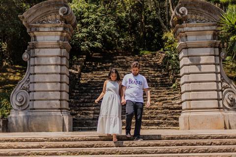 As melhores ideias e inspirações criativas de fotos para ensaio pré wedding romântico no parque Jardim Botânico  '