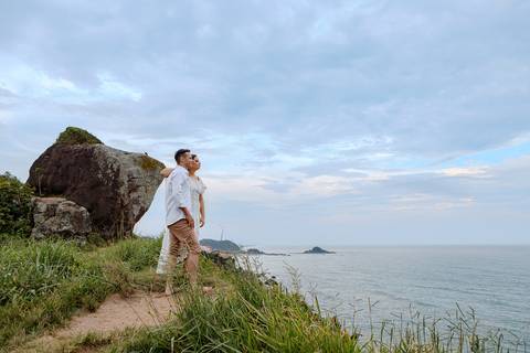 As melhores ideias e inspirações de fotos criativas para ensaio pré wedding na Praia'