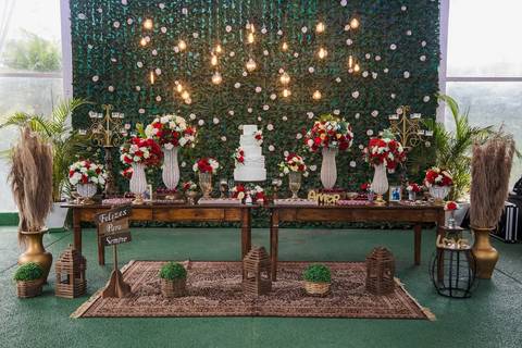 As melhores ideias e inspirações criativas de fotos da recepção do espaço Verde Nobre Eventos'