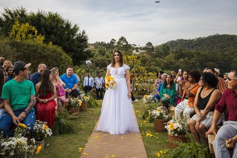 As melhores ideias e inspirações criativas de fotos da cerimônia no sítio'