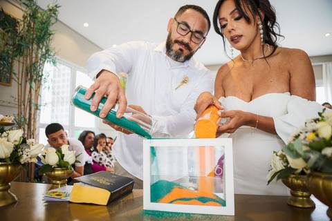 As melhores ideias e inspirações criativas de fotos de casamento na cerimônia no condomínio'