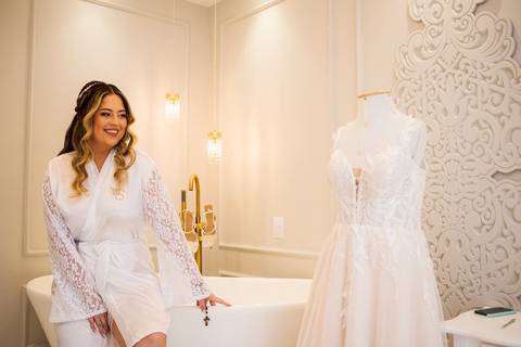 As melhores ideias e inspirações criativas de fotos de casamento do making of da noiva no Studio Jéssica Seixas Beaut'